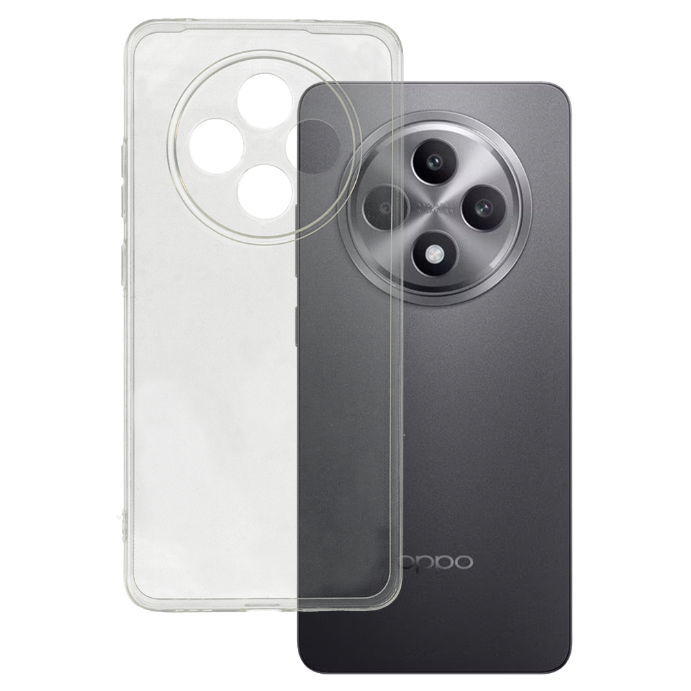 Īpaši plāns 1mm viedtālruņa apvalks Oppo Reno 12F 5G caurspīdīgs