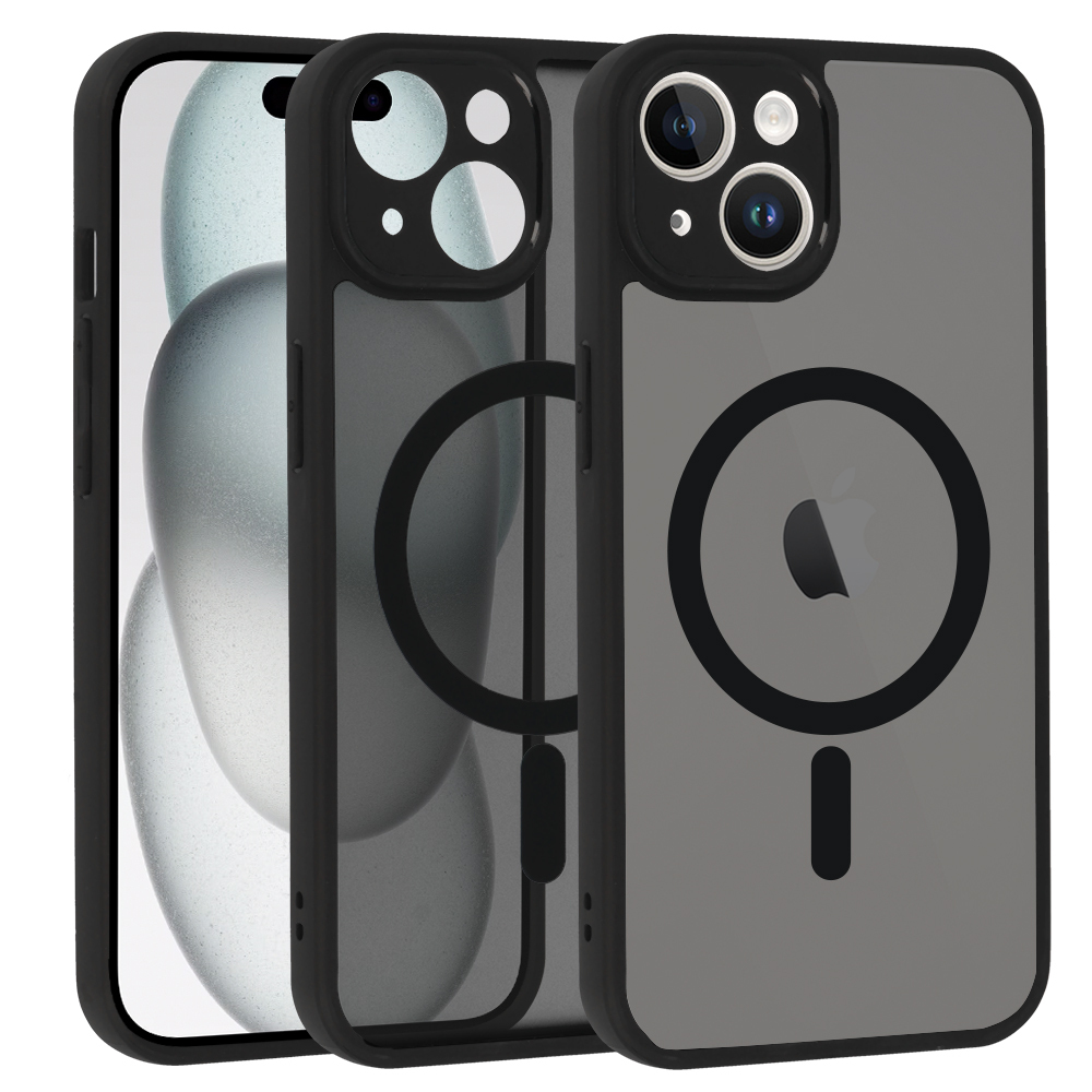 Viedtālruņa apvalks Magnētiskais Pilnīgi matētais Iphone 14 melns