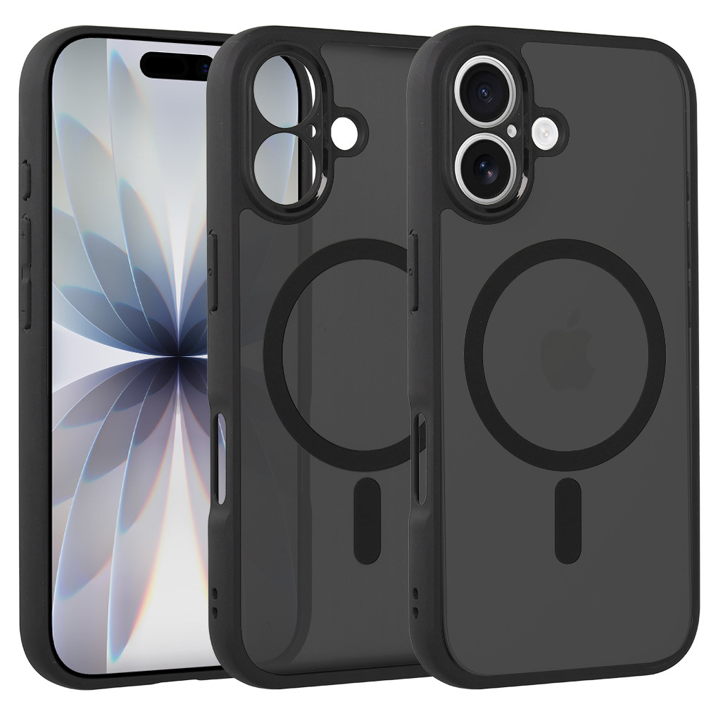 Pilnīgi matēts magnētiskais apvalks Iphone 17 melns