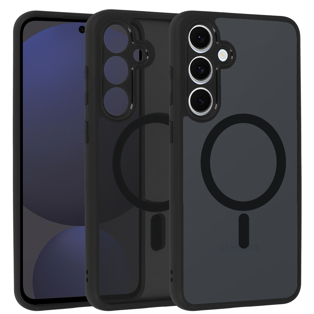 Pilnīgi matēts magnētiskais apvalks SAMSUNG GALAXY S24 FE melns