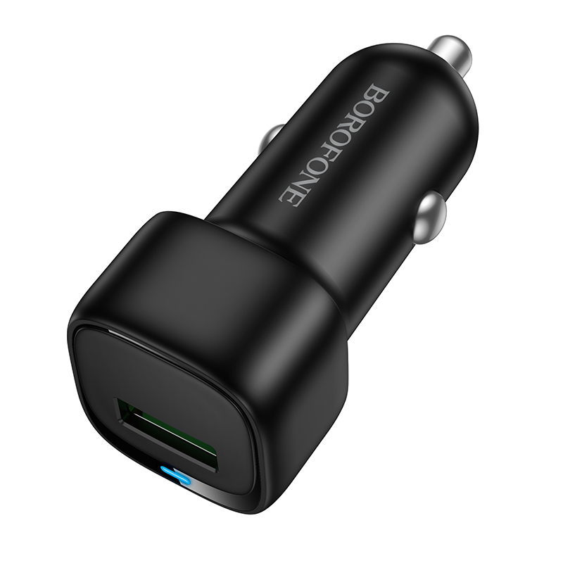 Borofone autolādētājs BZ34 Cloud - USB - QC 3.0 18W melns