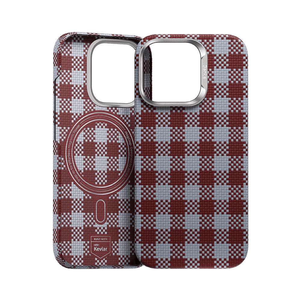 Benks Magnētiskais Armor Vichy Kevlar Viedtālruņa apvalks (RF65) iPhone 16 Pro sarkans