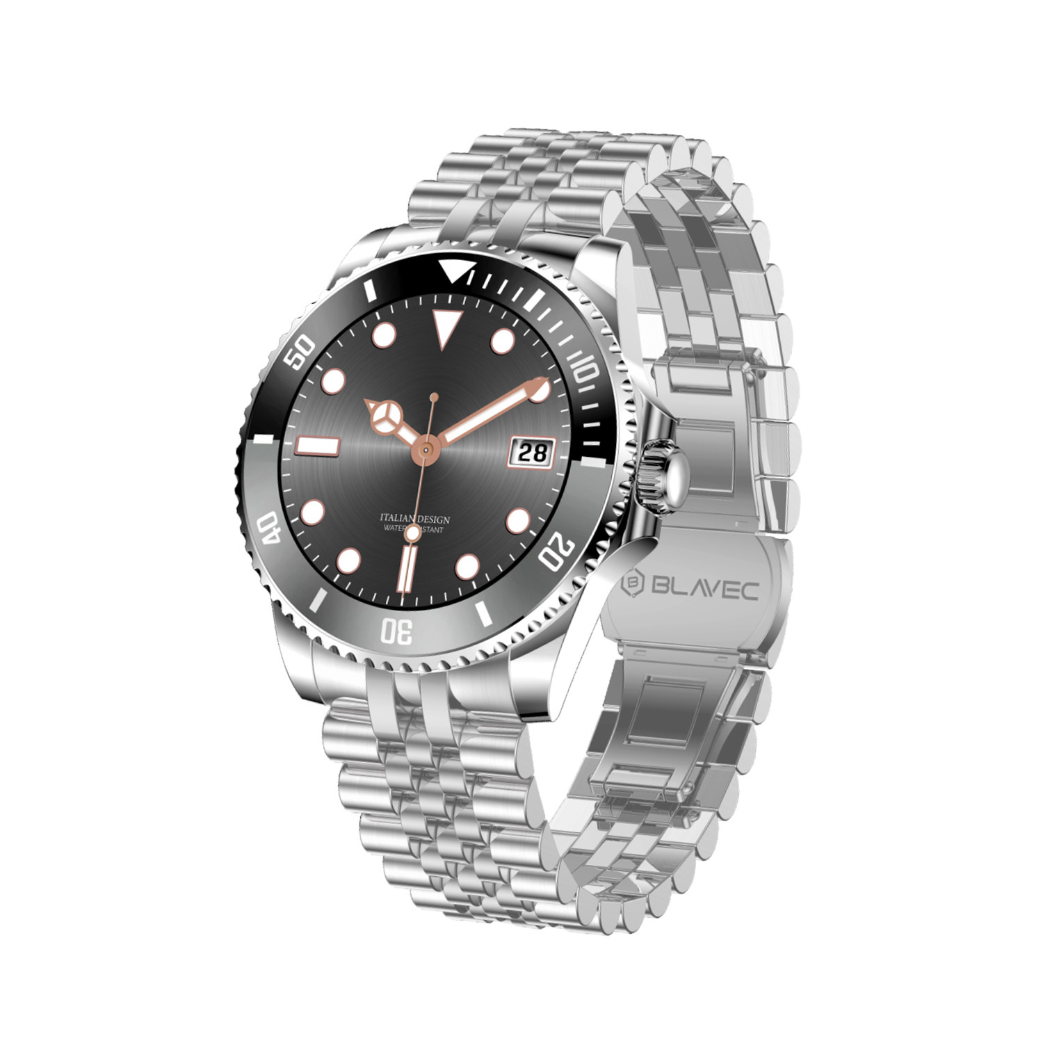 Blavec viedpulkstenis M-02 Business AMOLED pilna skāriena ar balss zvanu funkciju (SWM02-S) sudraba