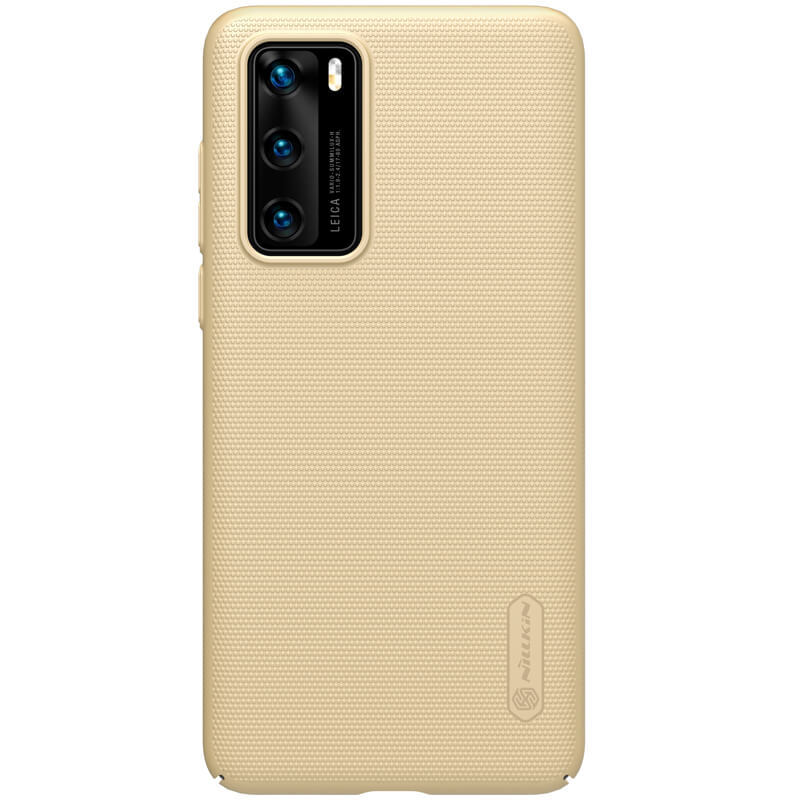 Viedtālruņa apvalks Nillkin Super Frosted Shield Huawei P40 zelta