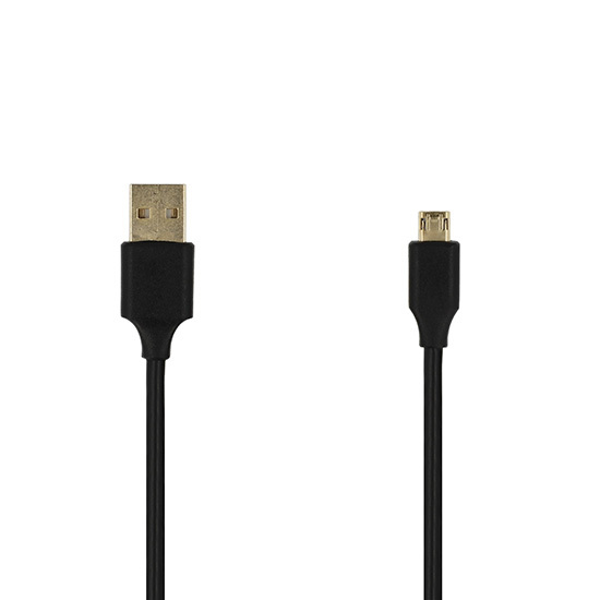 Kabelis - USB uz Micro USB - ar reversibilu savienojumu, 1 metrs melns