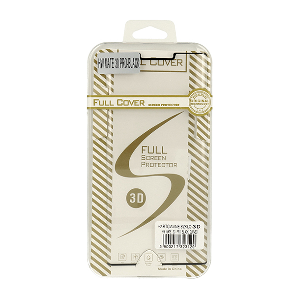 Aizsargstikls 3D HUAWEI MATE 30 PRO melns, izliekts