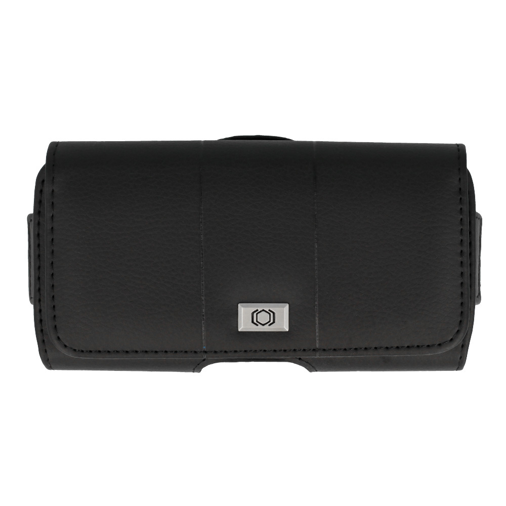 Tel Protect MAX jostas apvalks (IZMĒRS 14) Iphone 11/16 Plus/16 Pro/17 Pro/Huawei P30 Lite/Samsung S23/S24/S25 melns, ādas (155x80x14 mm)