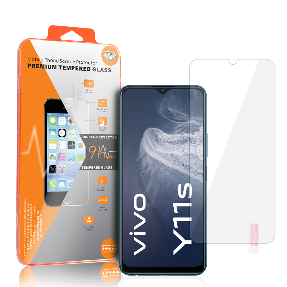 Aizsargstikls VIVO Y11S/Y20S/OPPO A18/A38/A58 5G/SAMSUNG A13 4G/5G/MOTO E13/REALME C21Y - oranžs