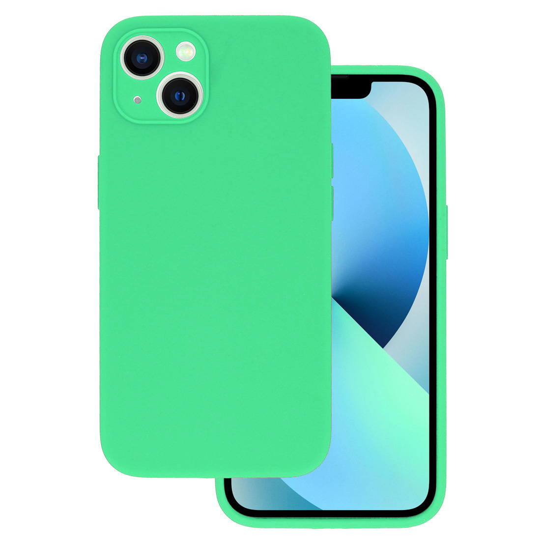 Vennus Case Silicone Lite viedtālruņa apvalks iPhone 14 Plus mentola zaļš