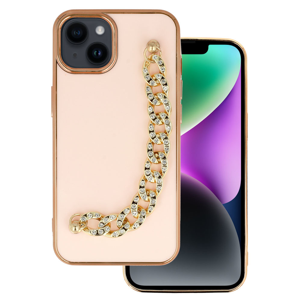 Moderns viedtālruņa apvalks Iphone 14 dizains 4 gaiši rozā