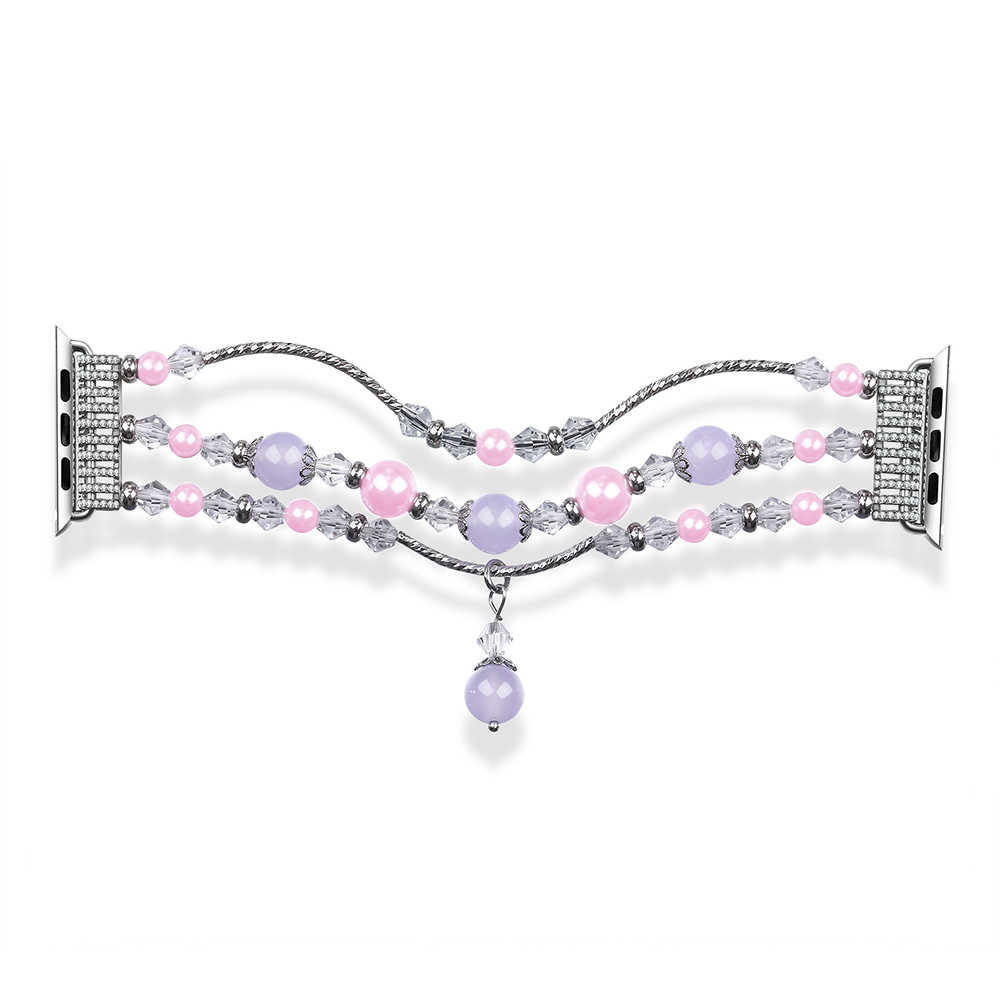 Aproces cilpa Apple Watch 42/44/45 dizains 4 sudraba-violeta