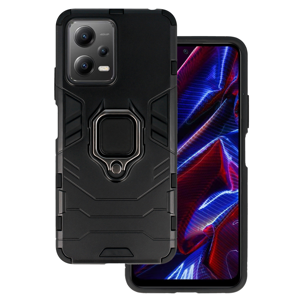 Ring Armor viedtālruņa apvalks Xiaomi Redmi Note 12 5G/Poco X5 melns