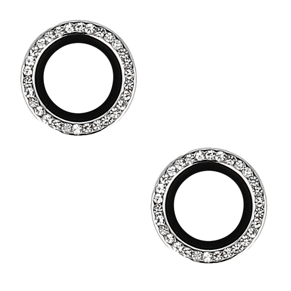 Rūdītais Stikls Ciets Dimants Kamerai (Objektīvam) Iphone 14/14 Plus/16e sudraba (objektīvi 2 gab.)