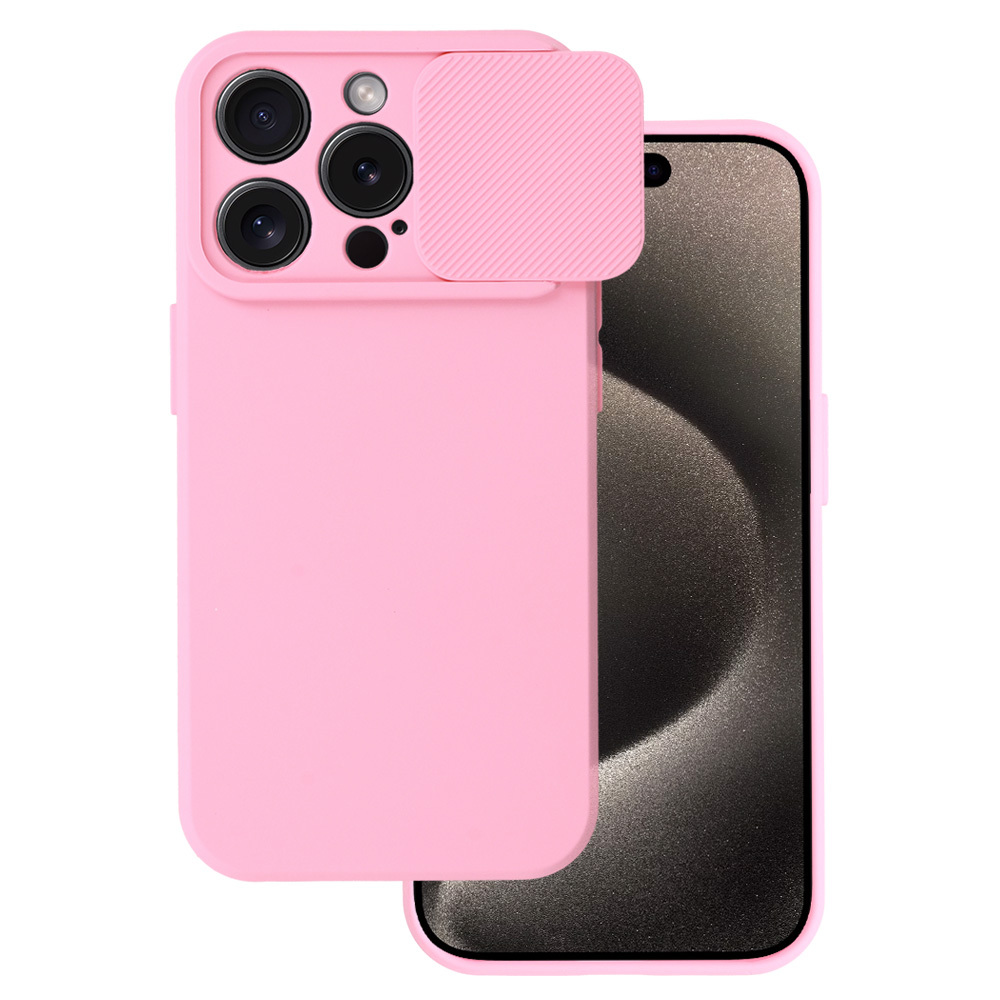 Camshield Soft viedtālruņa apvalks Iphone 15 Pro Max gaiši rozā