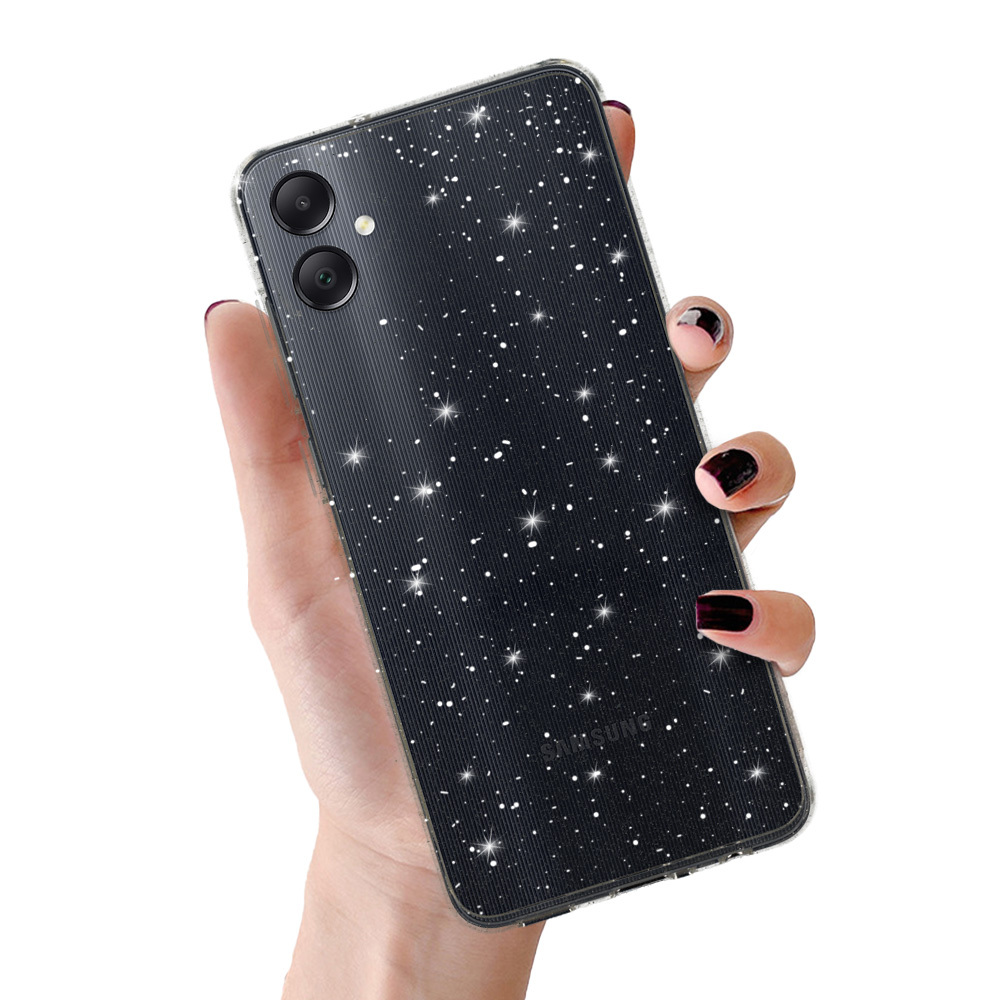 Viedtālruņa apvalks Crystal Glitter Samsung Galaxy A05 sudrabains