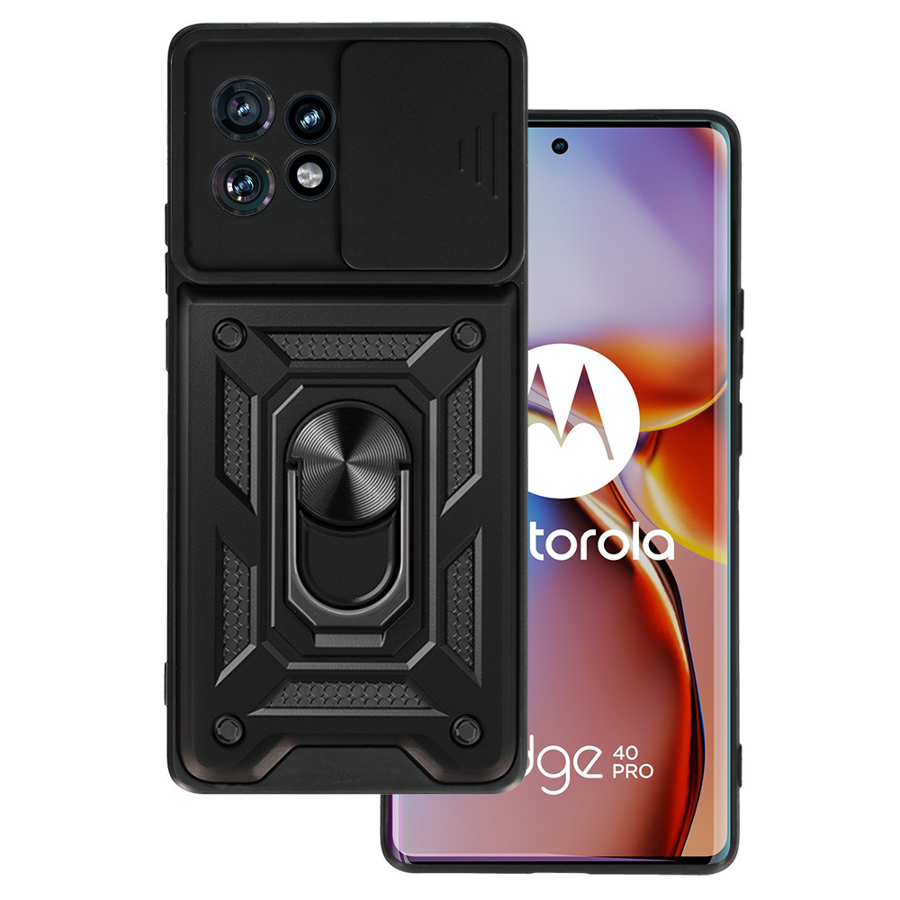 Viedtālruņa apvalks Motorola Edge 40 Pro 5G (m) - melns