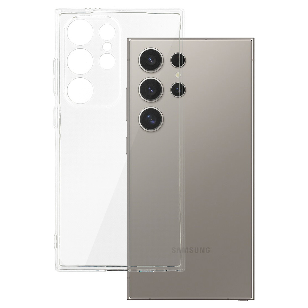 Viedtālruņa apvalks 2 mm ideāli der SAMSUNG GALAXY S24 ULTRA caurspīdīgs