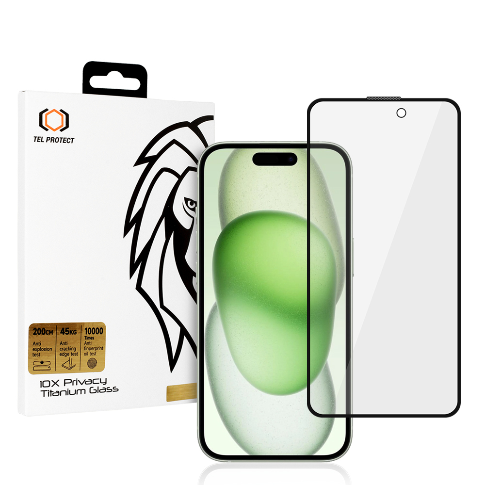 Aizsargstikls Tel Protect 10X Privātuma Titanium Iphone 15