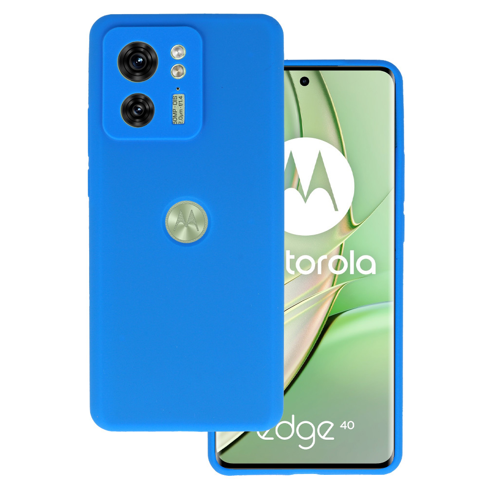 Viedtālruņa apvalks no silikona Lite Motorola Edge 40 5G zils