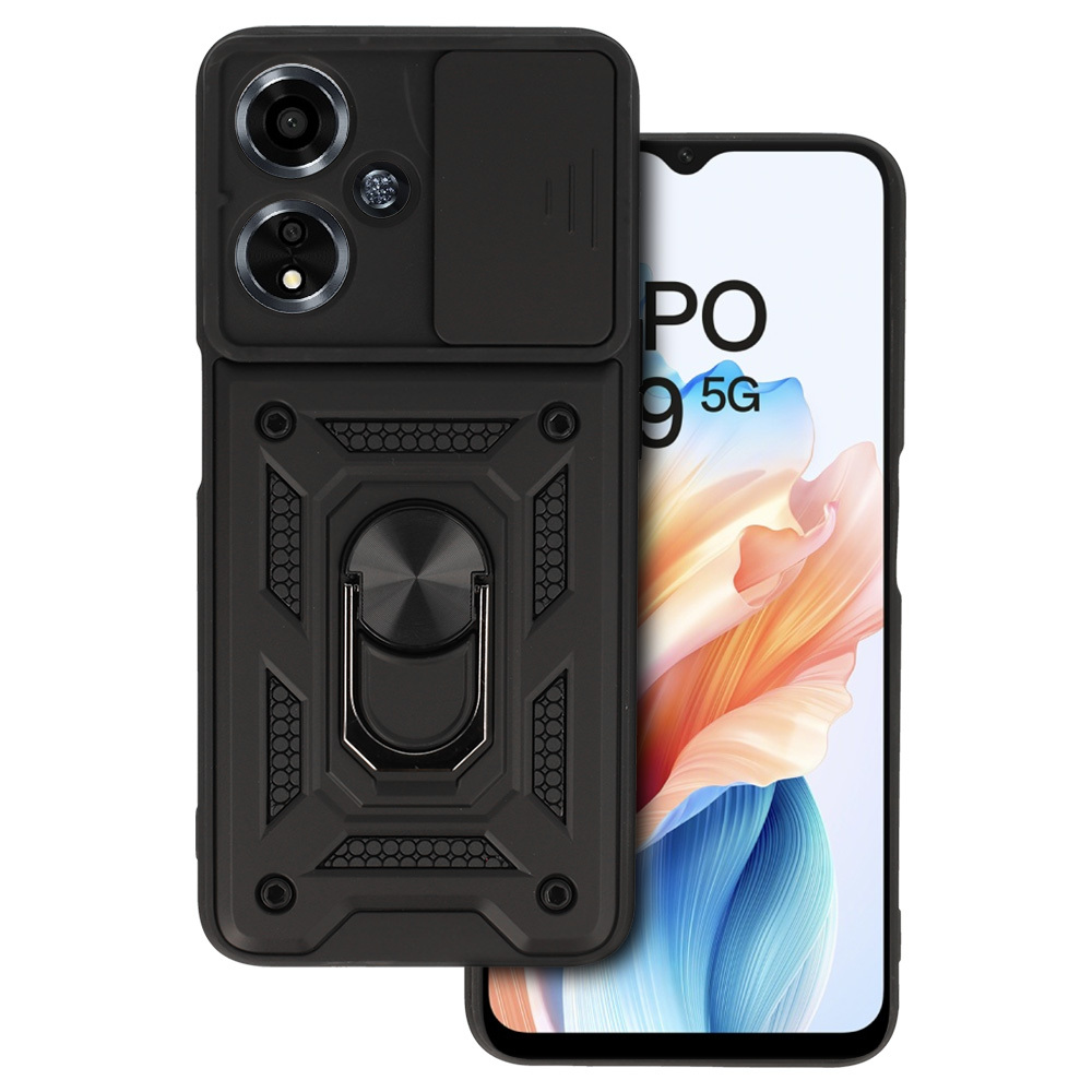 Viedtālruņa apvalks ar kameru aizsardzību Oppo A59 melns