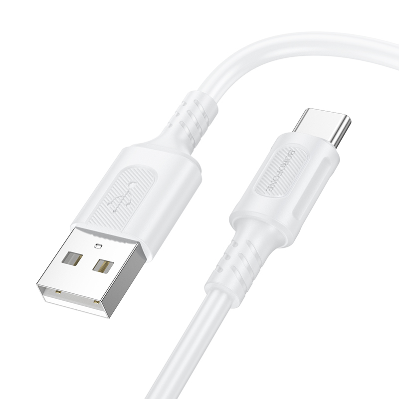 Borofone Kabel BX111 Feliz (m) - USB uz Type C - 3A 1 metrs balts