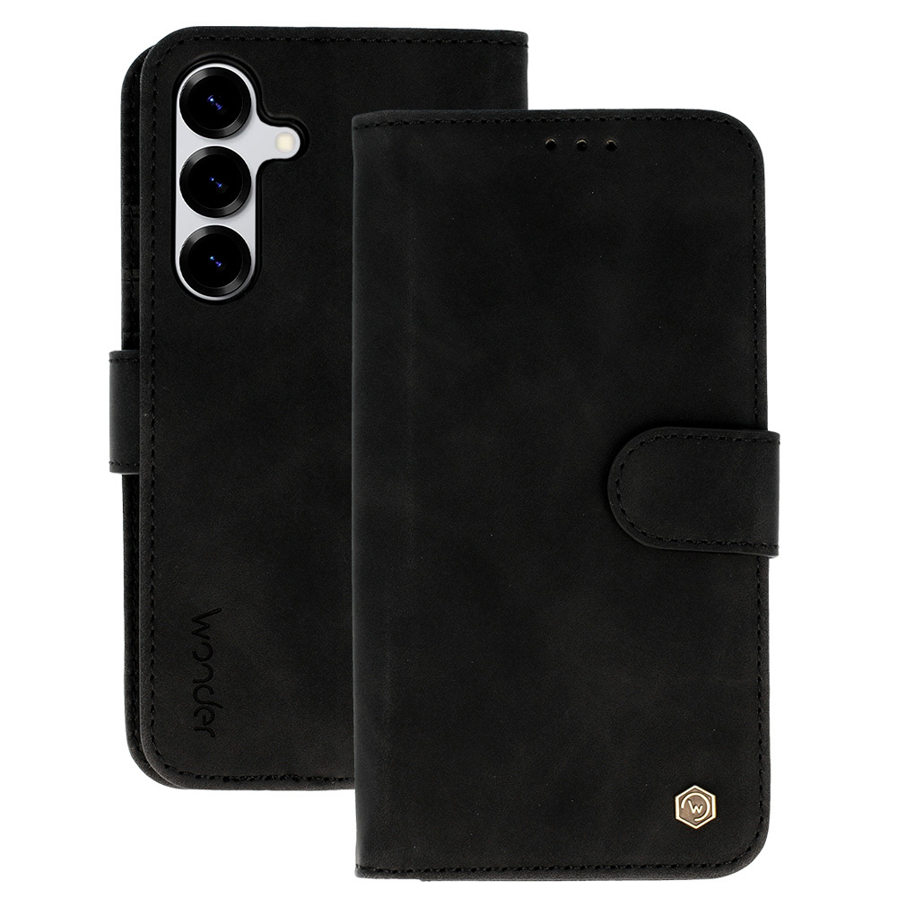 Wonder Fancy viedtālruņa apvalks Samsung Galaxy S25 melns