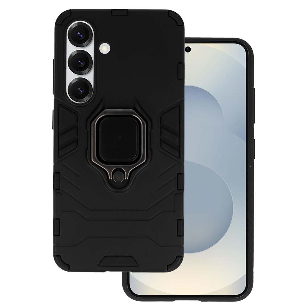 Ring Armor apvalks Samsung Galaxy S25 melns