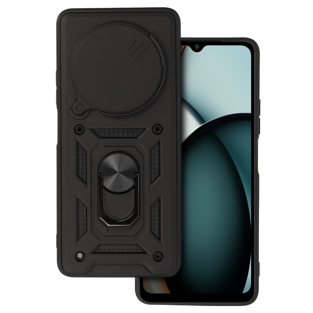 Slide Camera Armor viedtālruņa apvalks Xiaomi Redmi A3 Pro melns