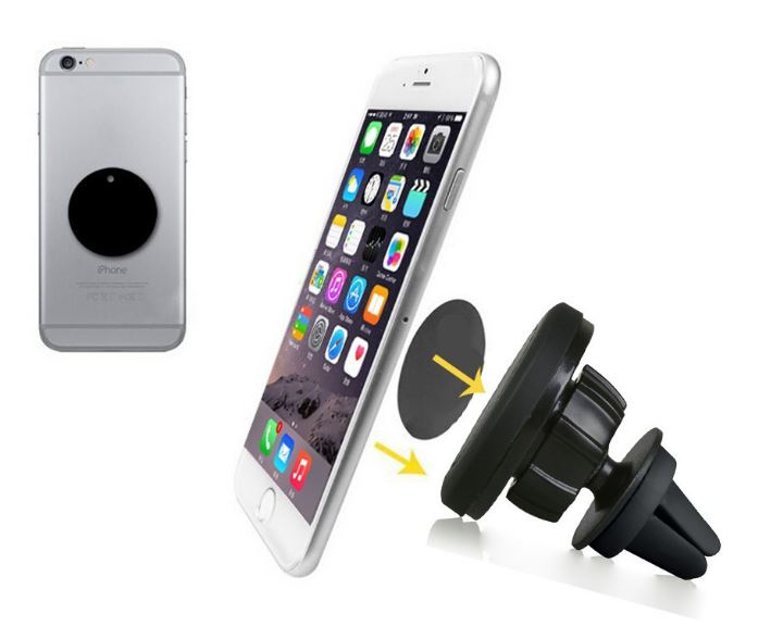 Automašīnas tālruņa turētājs CPH-27, izmantošanai uz ventilācijas restēm, magnētisks stiprinājums, liels