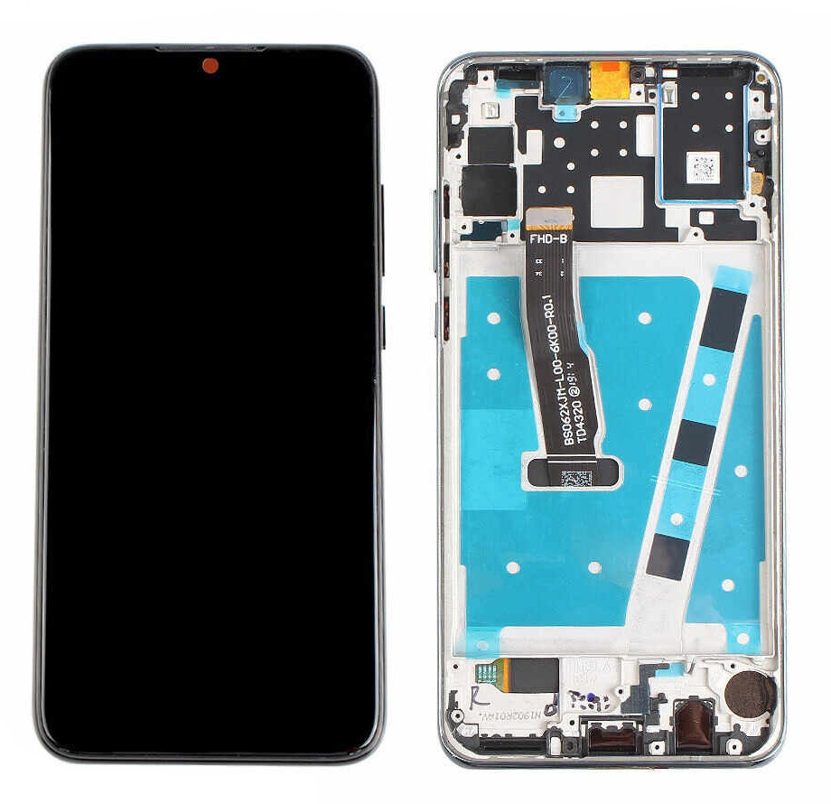 LCD ekrāns Huawei P30 Lite ar skārienjūtīgo ekrānu un melnu rāmi ORG