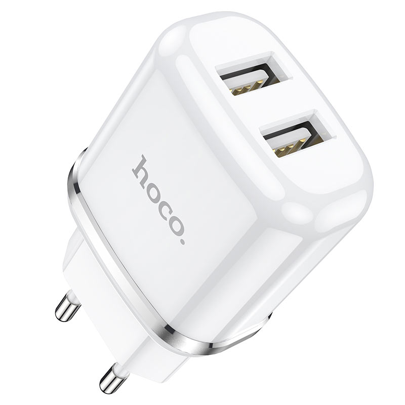 Lādētājs Hoco N4 12W 2xUSB-A balts
