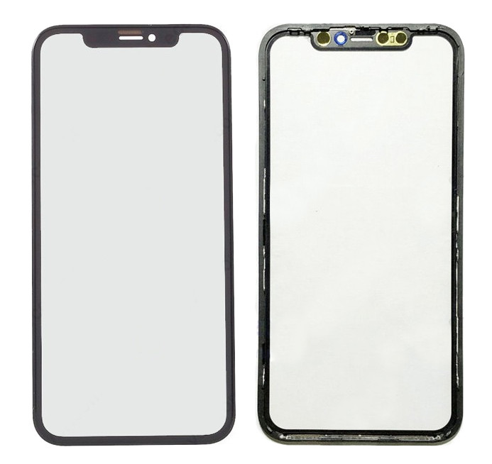 LCD ekrāna stikls Apple iPhone 11 melns ar OCA V3