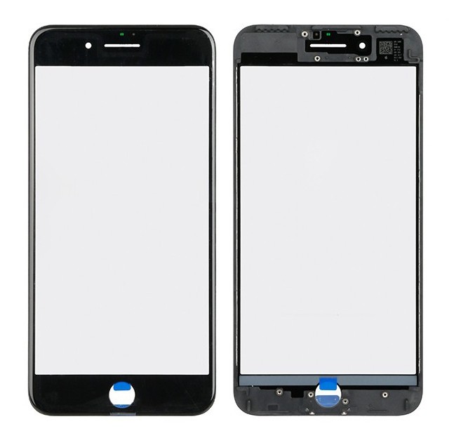 LCD ekrāna stikls Apple iPhone 5S/SE ar rāmi melns ORG