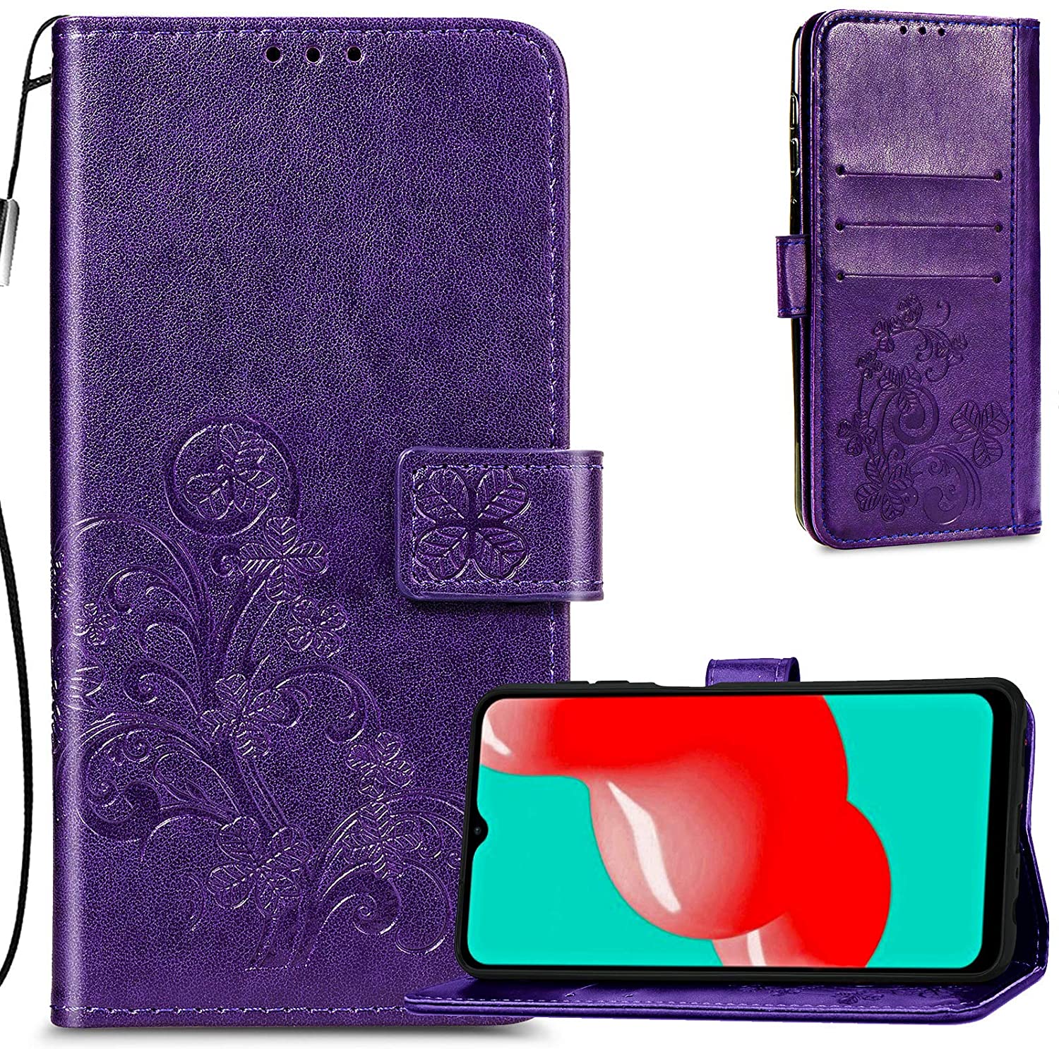 Korpuss Flower Book Samsung A226 A22 5G violets