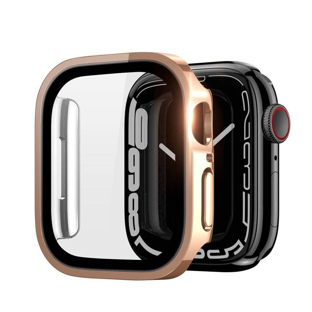 Rūdīta stikla korpuss Dux Ducis Hamo Apple Watch 41mm rozā krāsā