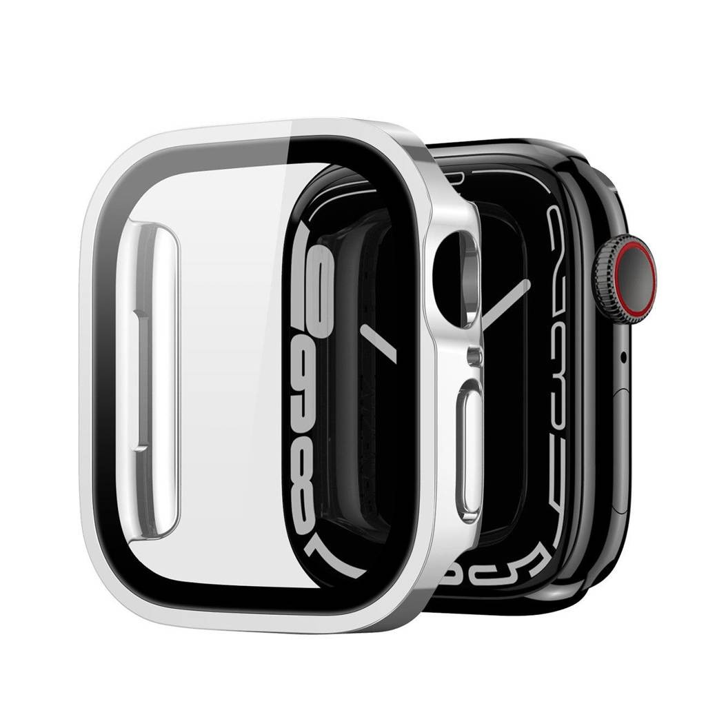 Rūdīta stikla korpuss Dux Ducis Hamo Apple Watch 41mm sudraba krāsā