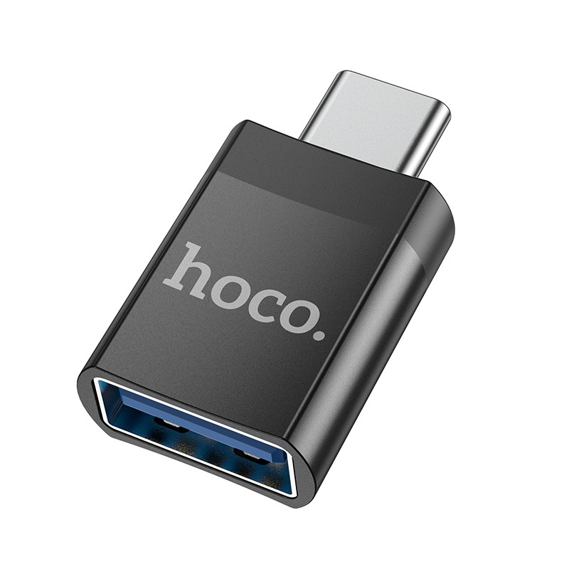Adapteris Hoco UA17 Type-C uz USB-A melns
