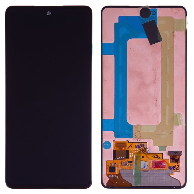 LCD ekrāns Samsung A536 A53 5G ar skārienekrānu un melnu OLED rāmi (reālais izmērs)