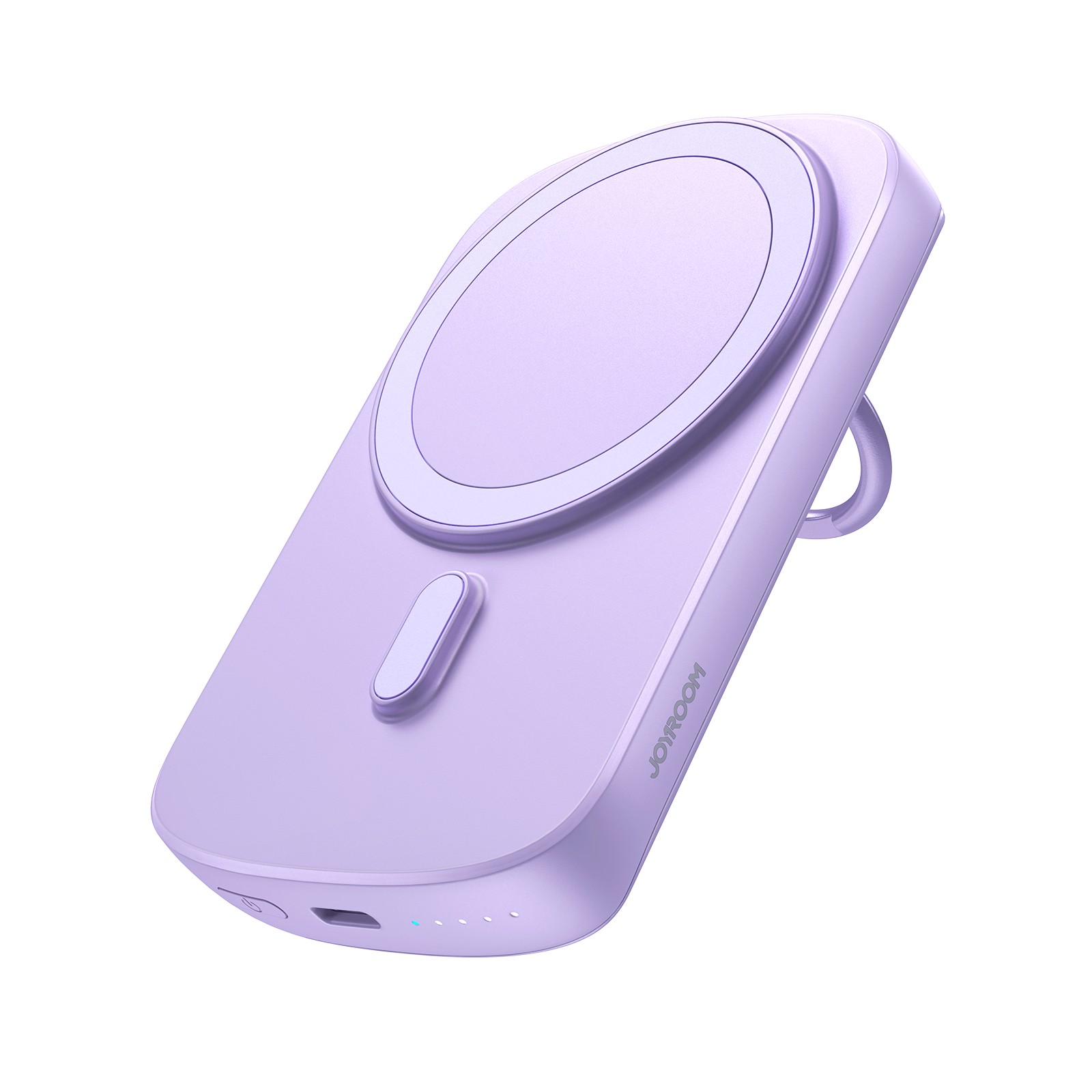 Bezvadu portatīvais lādētājs 6000mAh Joyroom JR-W030 20W MagSafe ar gredzenu un statīvu - violeta