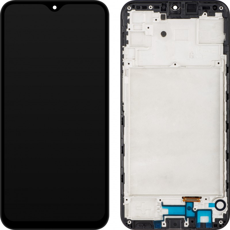LCD ekrāns Samsung A155 A15 4G/A156 A15 5G ar skārienekrānu un rāmi Melns ORG