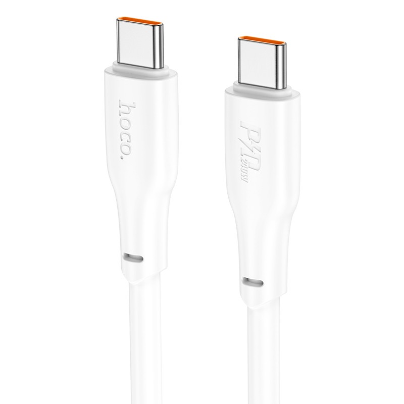 USB kabelis Hoco X93 60W USB-C uz USB-C 2.0m, balts