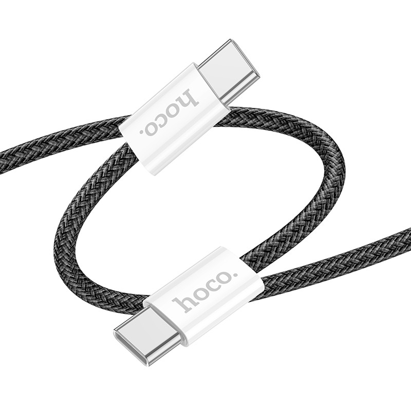 USB kabelis Hoco X104 60W USB-C uz USB-C 2.0m melns