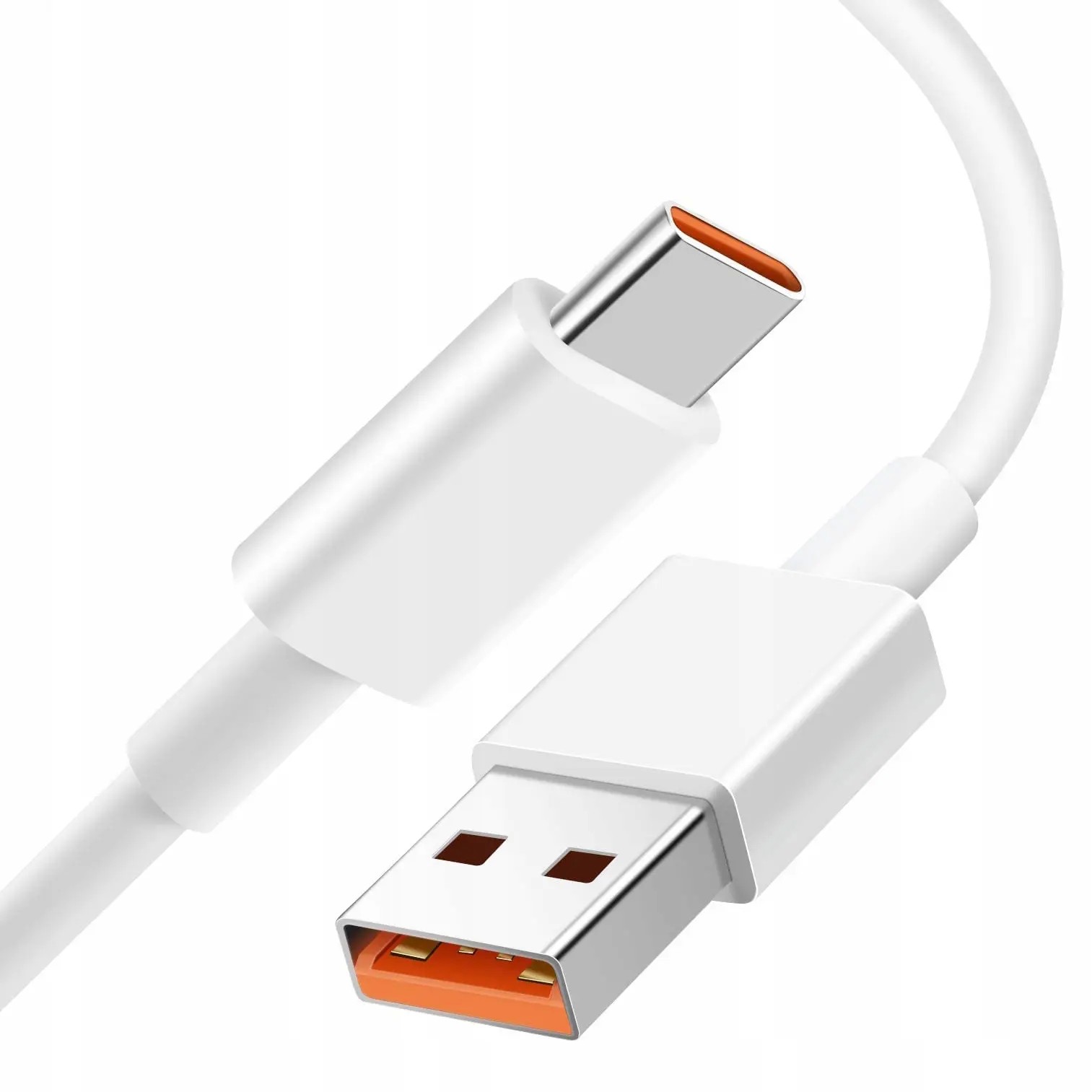 USB kabelis Xiaomi USB-A uz USB-C 6A 1.0m, balts