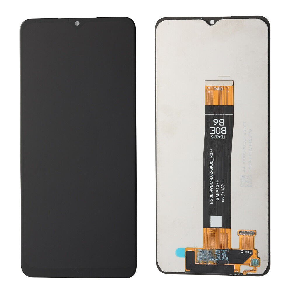 LCD ekrāns Samsung A127 A12s 2021 ar skārienekrānu melns ORG