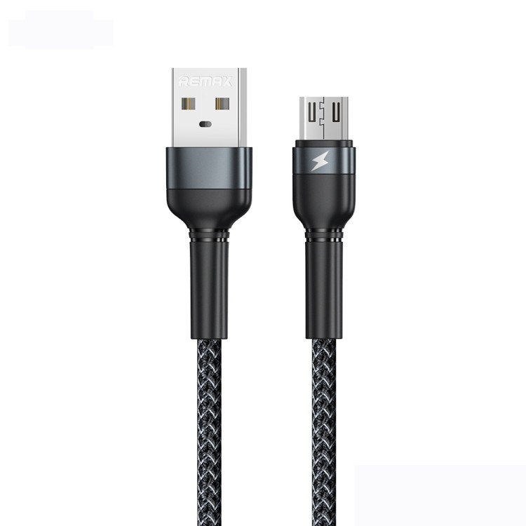 USB kabelis Remax RC-124m USB-A uz MicroUSB 1.0m melns