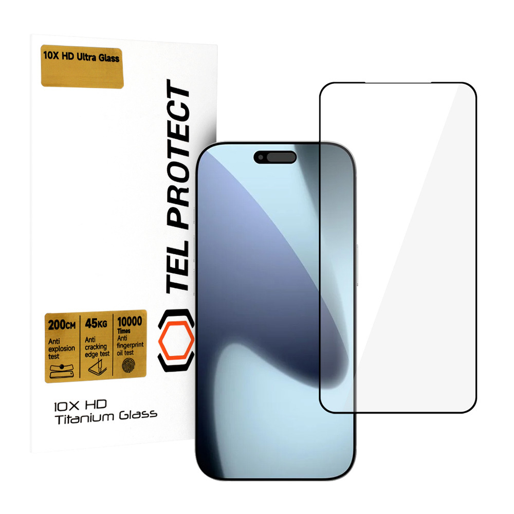 Rūdīts stikls Tel Protect 10X HD Titanium priekš Iphone 17 Pro (apvalks)