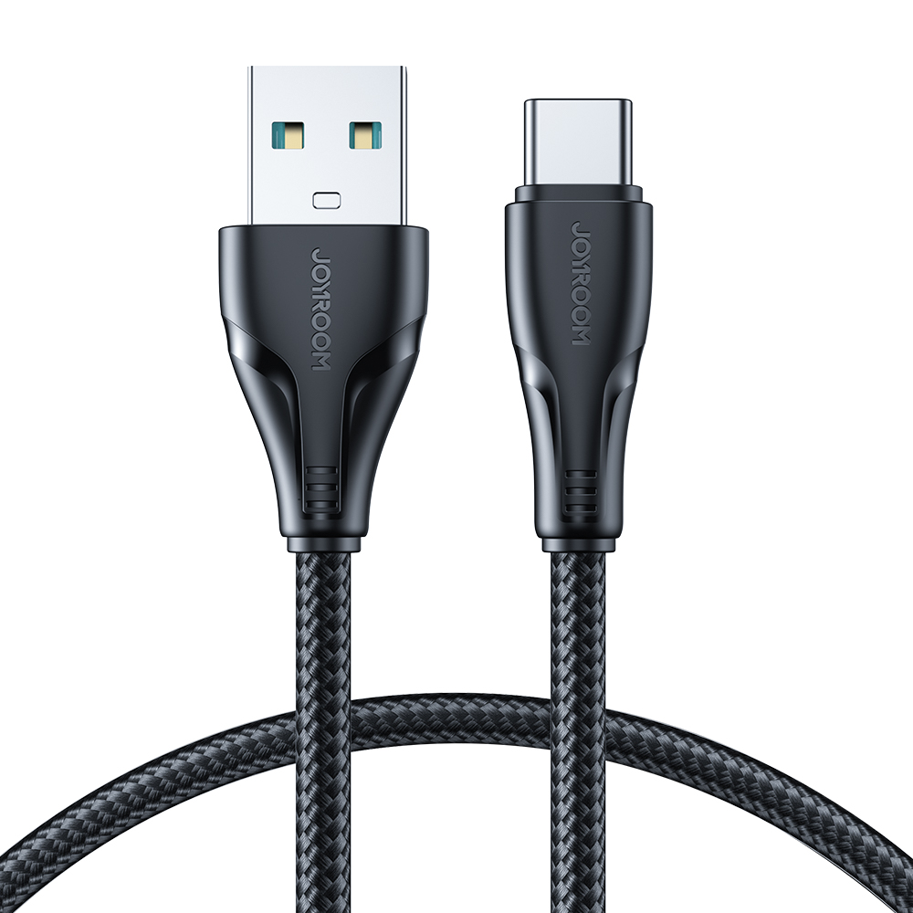 Joyroom Surpass Series A11 USB-A / USB-C 3A kabelis 1.2 m - melns