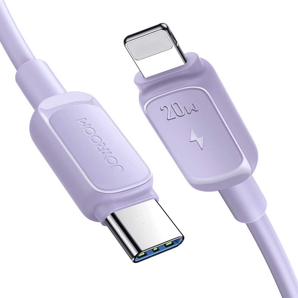 Joyroom Multi-Color Series A14 USB-C / Lightning 20W kabelis 1.2 m - violets