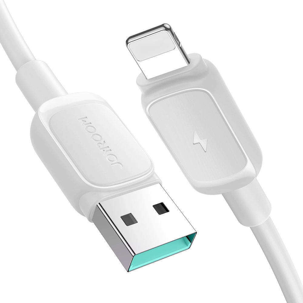 Joyroom Multi-Color Series A14 Lightning / USB-A 2.4A 1.2 m kabelis - balts
