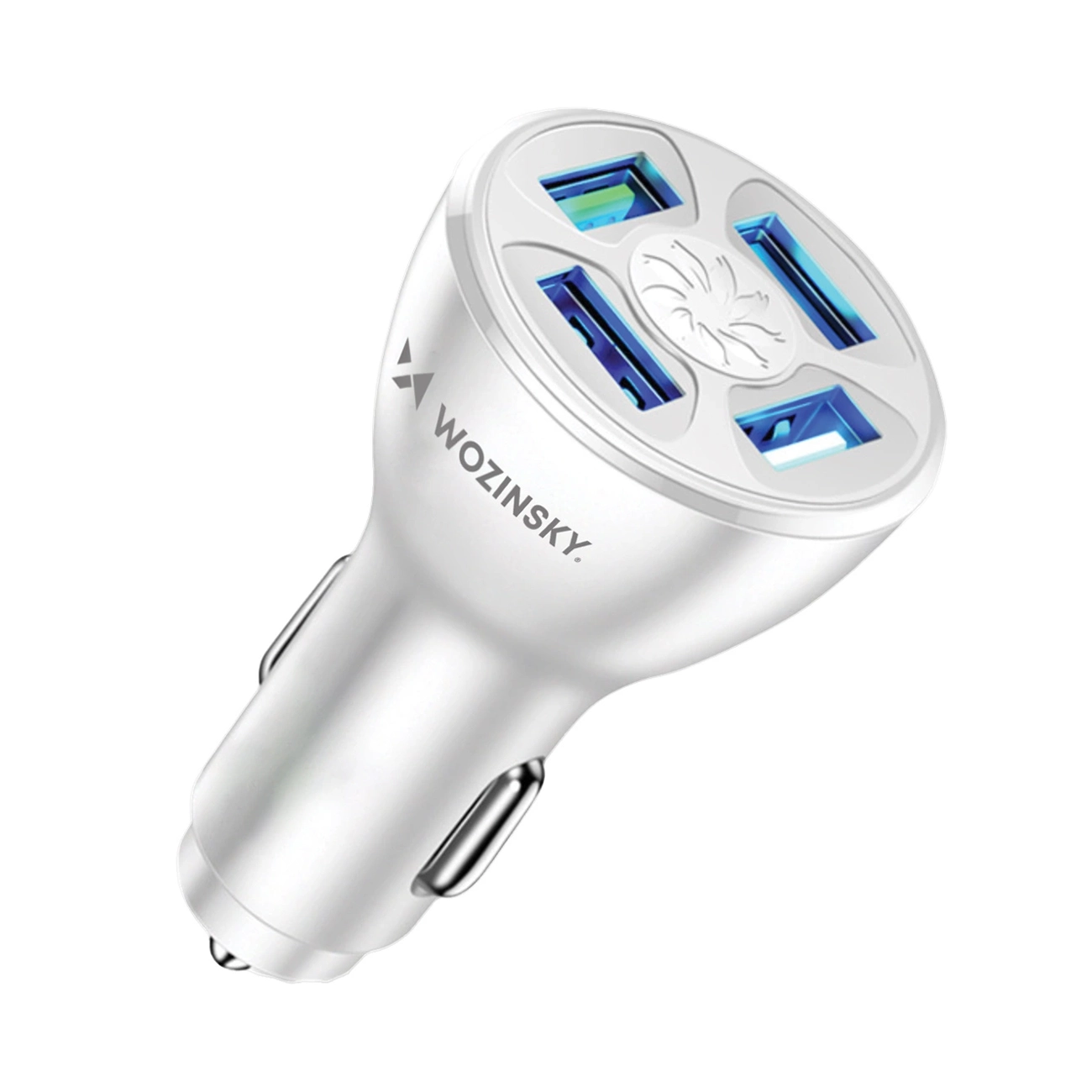 Wozinsky WCCAW 50W 4x USB-A QC automašīnas lādētājs - balts